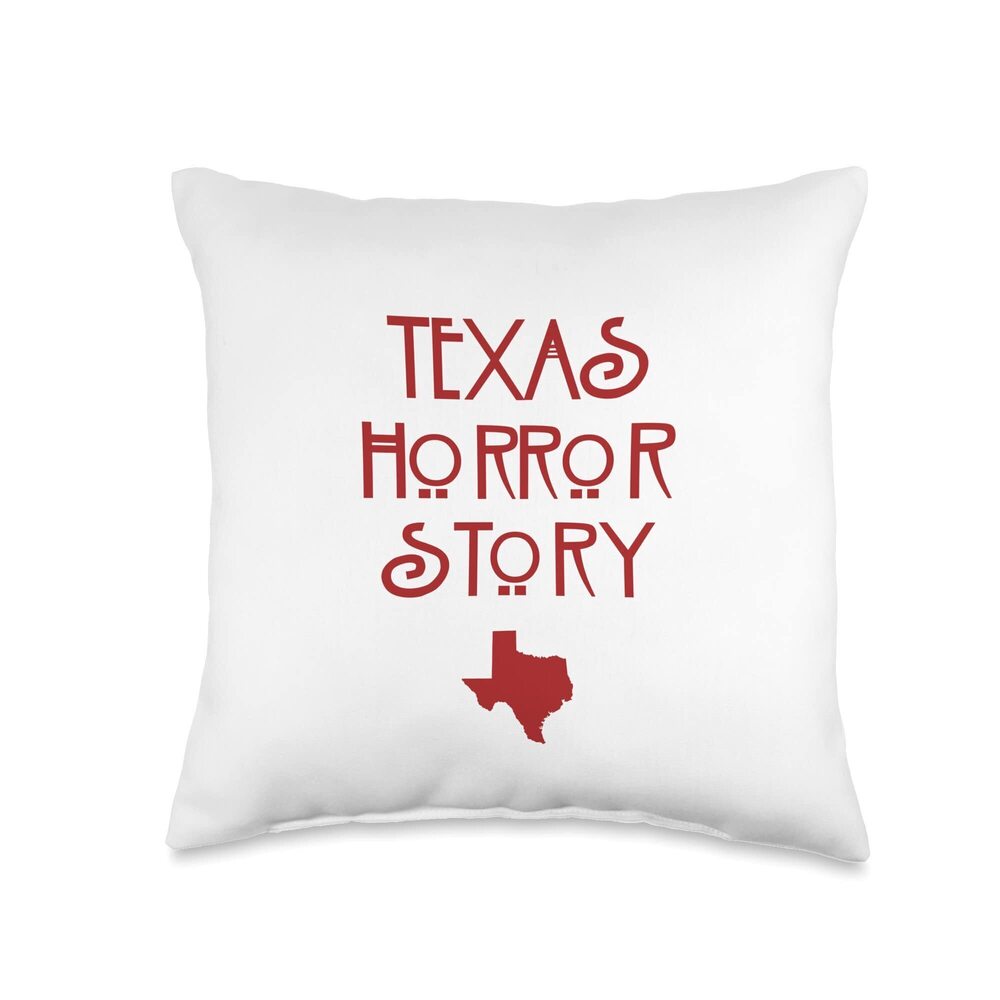 6478 Dark Twisty Texas Horror Story Halloween Haunt State Throw Pillow